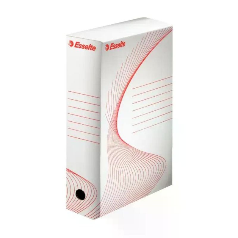 Esselte Boxy 100 – Scatole archivio A4, dorso 10 cm, bianche, confezione da 10