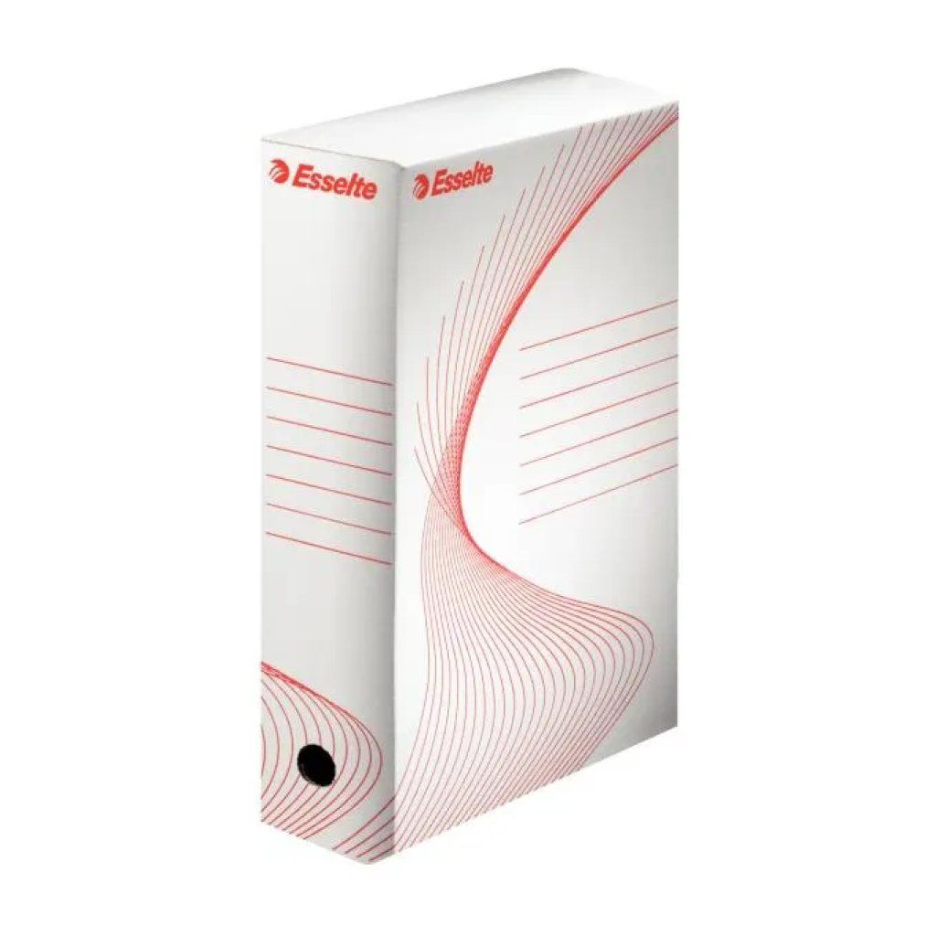 Esselte Boxy 100 – 10 scatole archivio A4 bianche, dorso 10 cm