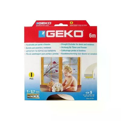 GEKO GEKO1200-7 Guarnizione Paraspifferi Autoadesiva Bianca, 6 m