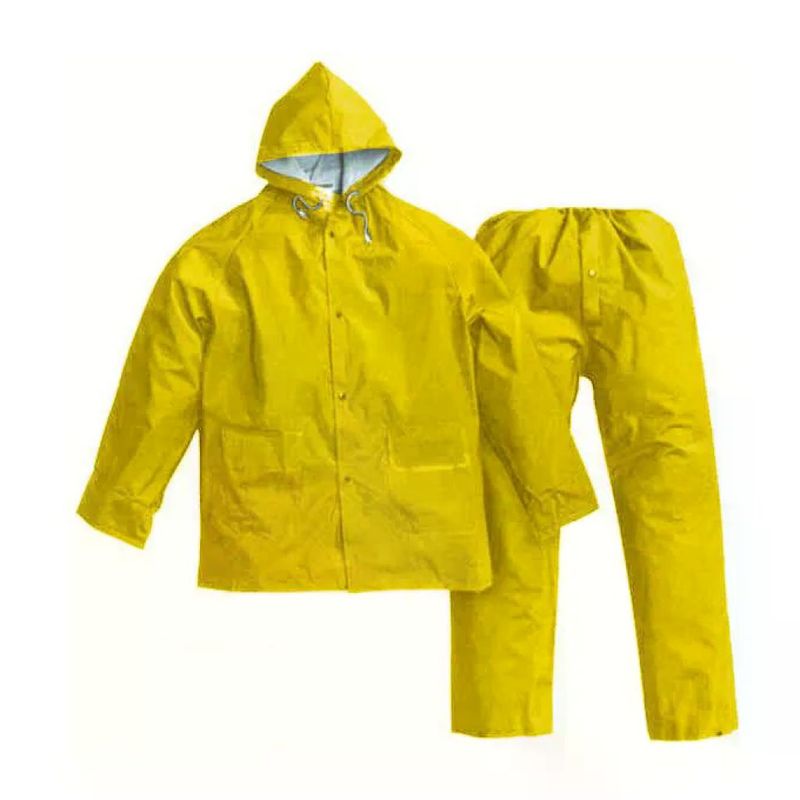 Protexio Giove 02419 – Completo impermeabile giacca e pantalone, PVC, XL, giallo Protexio Giove 02419 – Completo impermeabile giacca e pantalone, PVC, XL, giallo