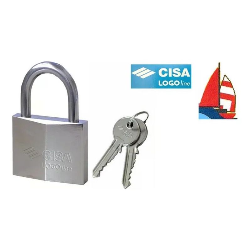 CISA 21710500 Lucchetto ad arco inox 50 mm con chiave piatta