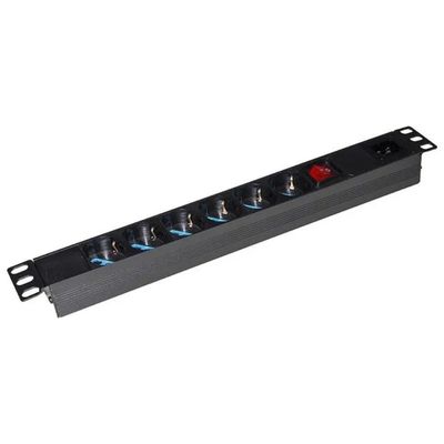 LINK LK10062 Multipresa PDU 19” con 6 prese Schuko/Italiane, ingresso C20, 3500 W