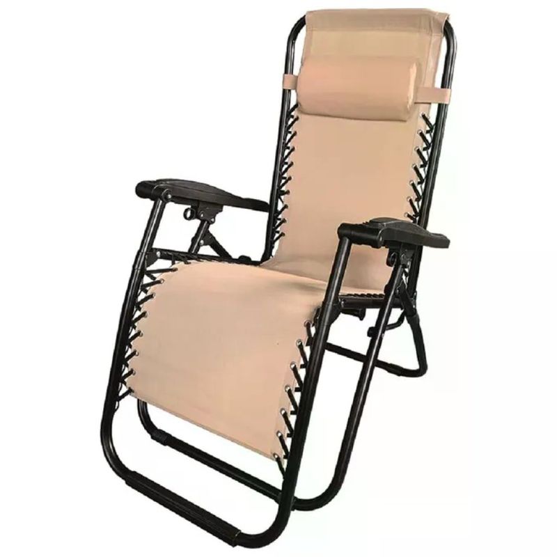 VIGOR-BLINKY Vigor 9693427 Sedia a Sdraio Basculante Beige con Cuscino