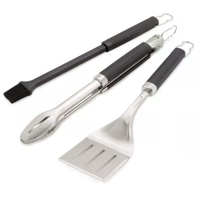Weber Precision 6764 Set di 3 Utensili per Barbecue, 46 cm