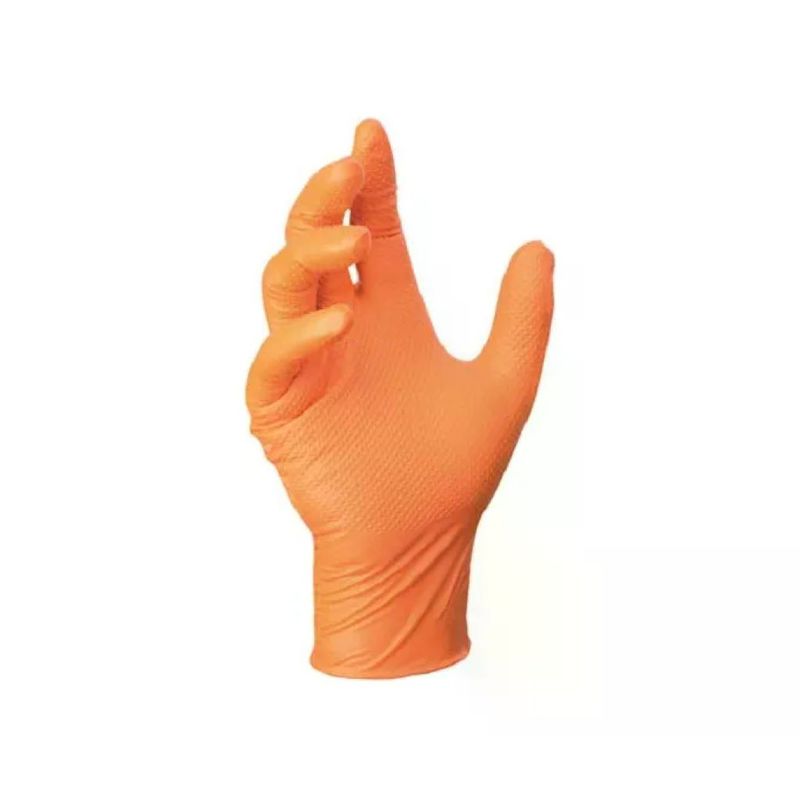 VIGOR-BLINKY Vigor Guanti Monouso in Nitrile Arancione XL, 50 Pezzi