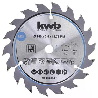 KWB 582357 Lama circolare TCT 140 mm, 18 denti