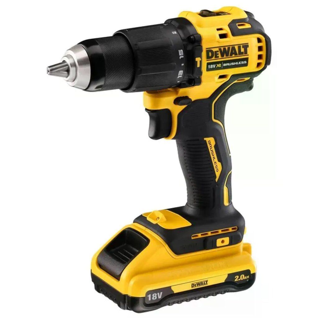 DeWALT DCD709D2T-QW Trapano Avvitatore a Percussione 18V Brushless con 2 Batterie 2Ah