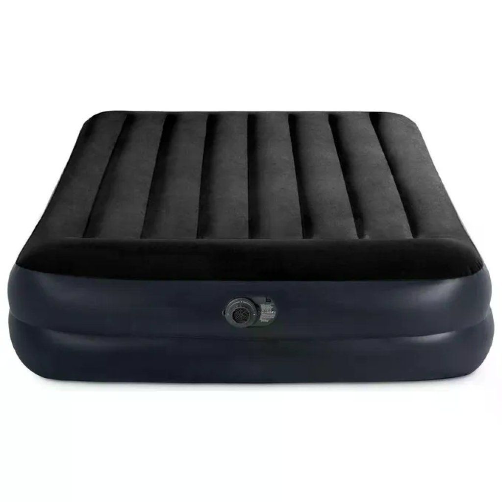 INTEX Dura-Beam Pillow Rest Raised – Materasso gonfiabile matrimoniale con pompa integrata