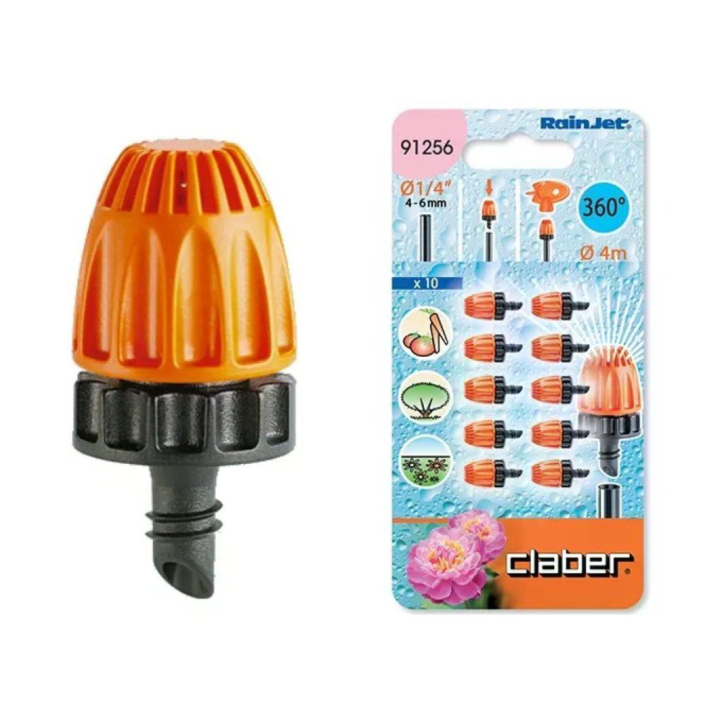 Claber 91256 Microirrigatori a Pioggia 360° – 10 Pezzi