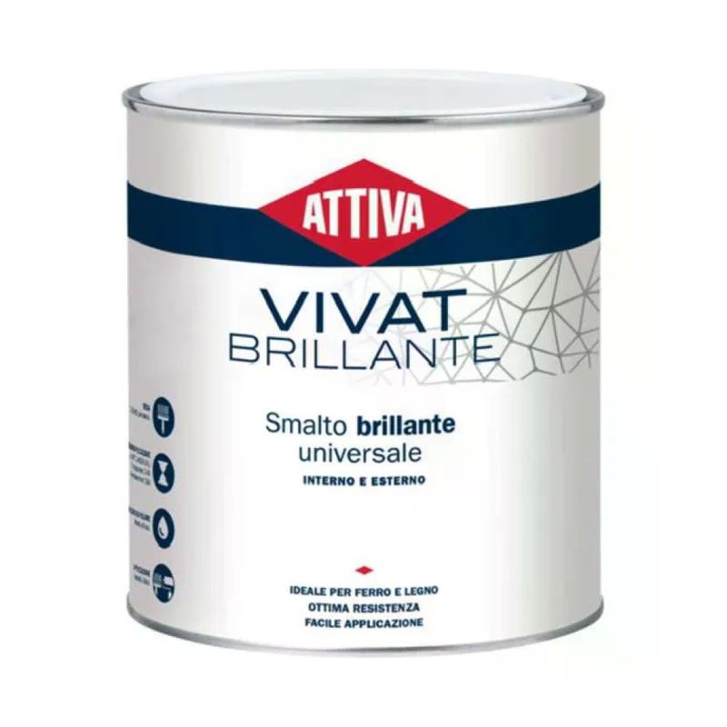 ATTIVA Vivat Brillante Smalto Sintetico Turchese 081, 0,75 L