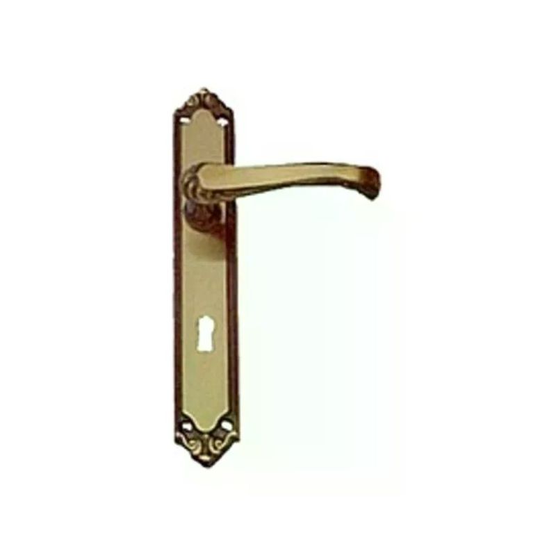 Ghidini Lady Maniglia su Placca per Porte Interne, Ottone Fumé, Quadro 8 mm, Interasse 70 mm