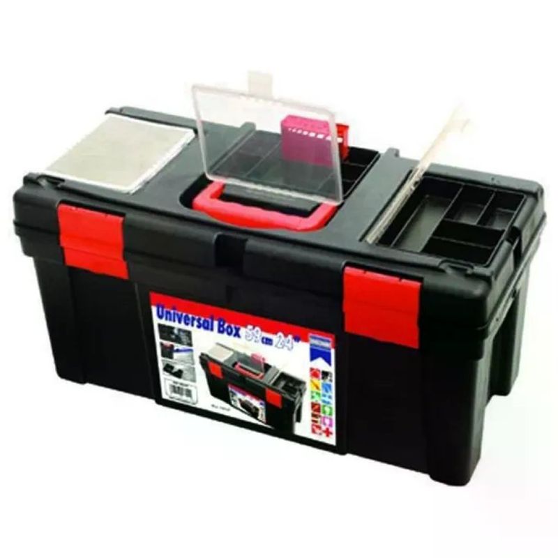 VIGOR-BLINKY Vigor Blinky 2385P Cassetta Portautensili con Ruote e Vassoio Estraibile, 59 x 30 x 28 cm