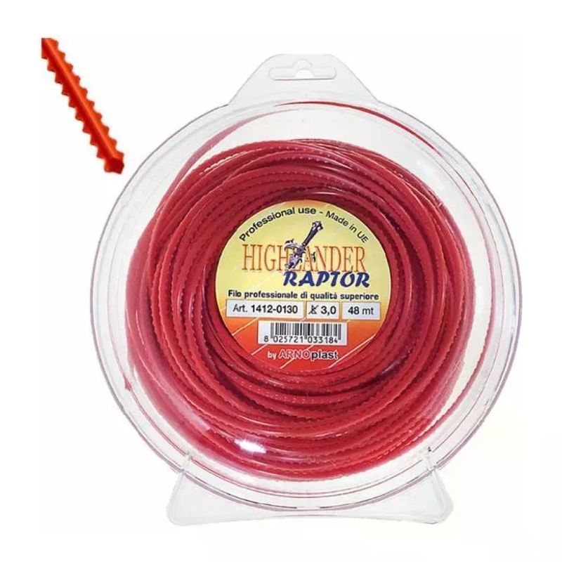 Arnoplast Raptor Highlander Filo per Decespugliatore 3 mm, 48 m