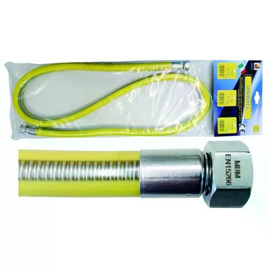GENERICO Tubo Gas Inox Uniroll 1/2 GENERICO Tubo Gas Inox Uniroll 1/2" M-F-F-F EN 15266, 200 cm