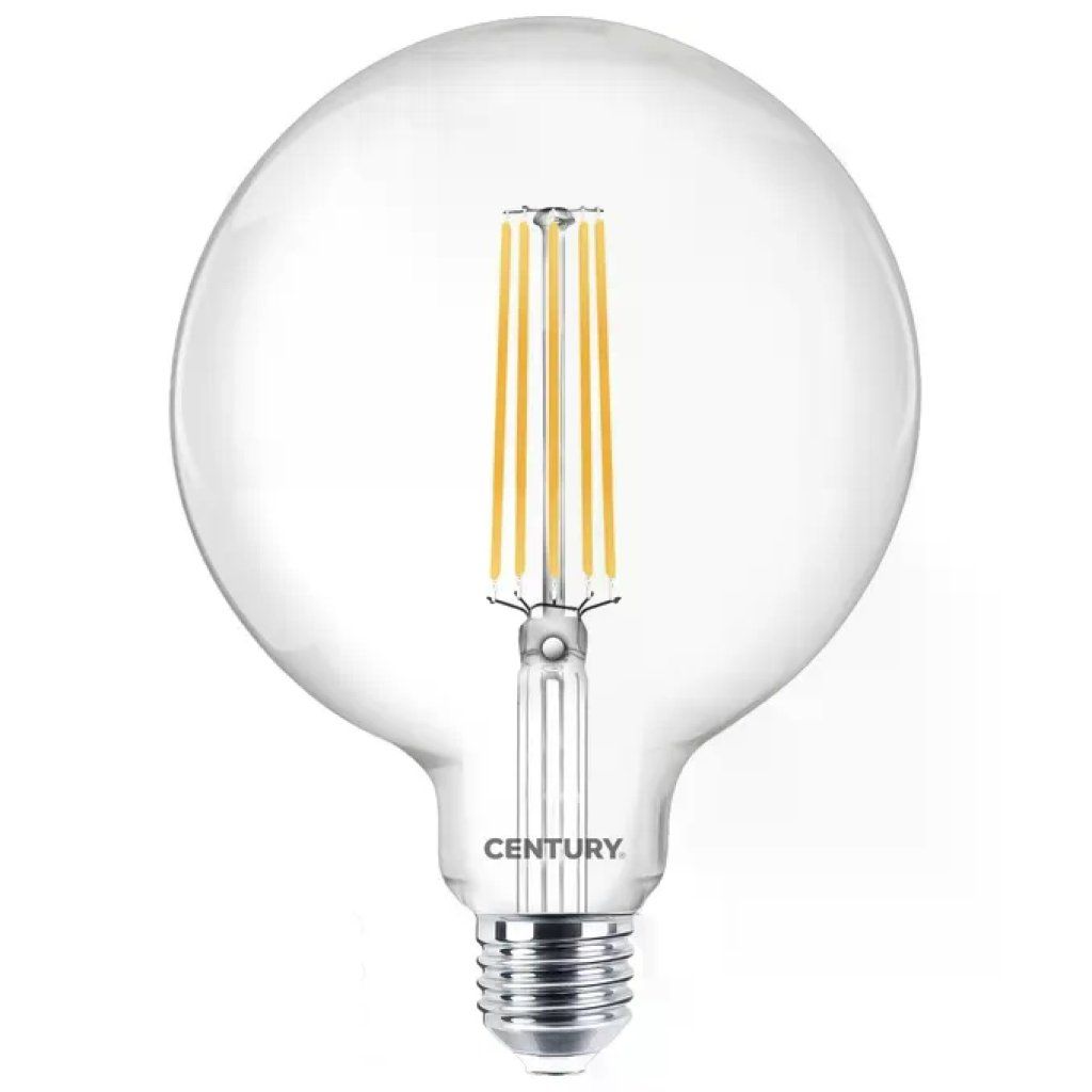 CENTURY ITALIA Century Lampadina LED Globo a Filamento E27, 10 W, 2700 K, 1521 lm, 12,5 cm