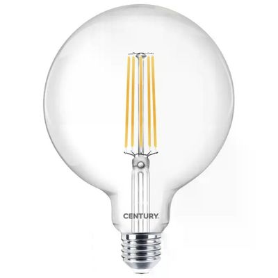 CENTURY ITALIA Century Lampadina LED Globo a Filamento E27, 10 W, 2700 K, 1521 lm, 12,5 cm