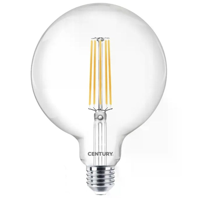 CENTURY ITALIA Century Lampadina LED Globo a Filamento E27, 10 W, 2700 K, 1521 lm, 12,5 cm