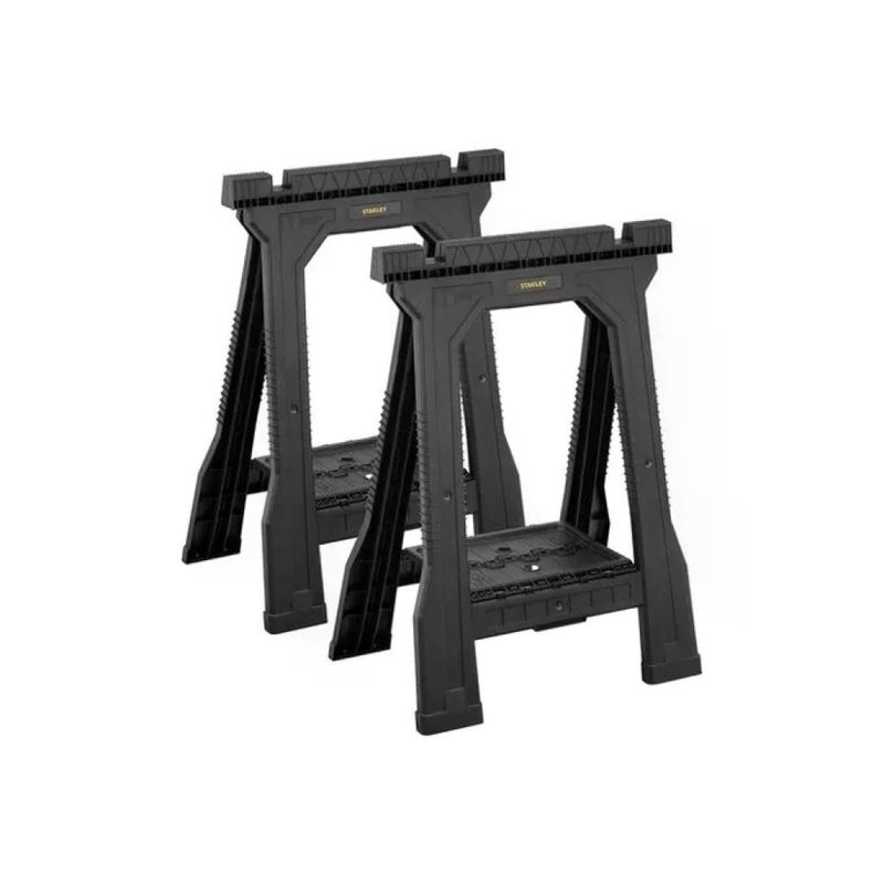 STANLEY STST1-70355 – Coppia di cavalletti pieghevoli da lavoro, neri