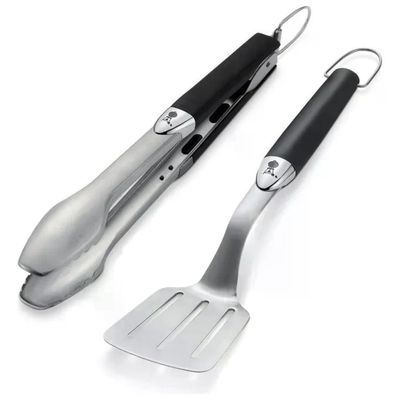 Weber 6645 Set Utensili Barbecue in Acciaio Inox, 2 Pezzi
