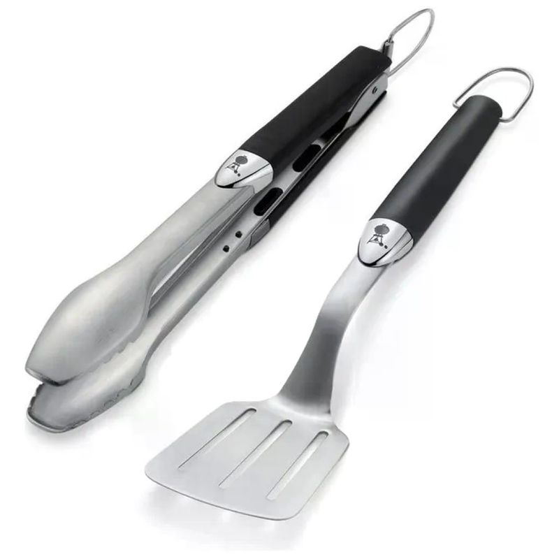 Weber 6645 Set Utensili Barbecue in Acciaio Inox, 2 Pezzi