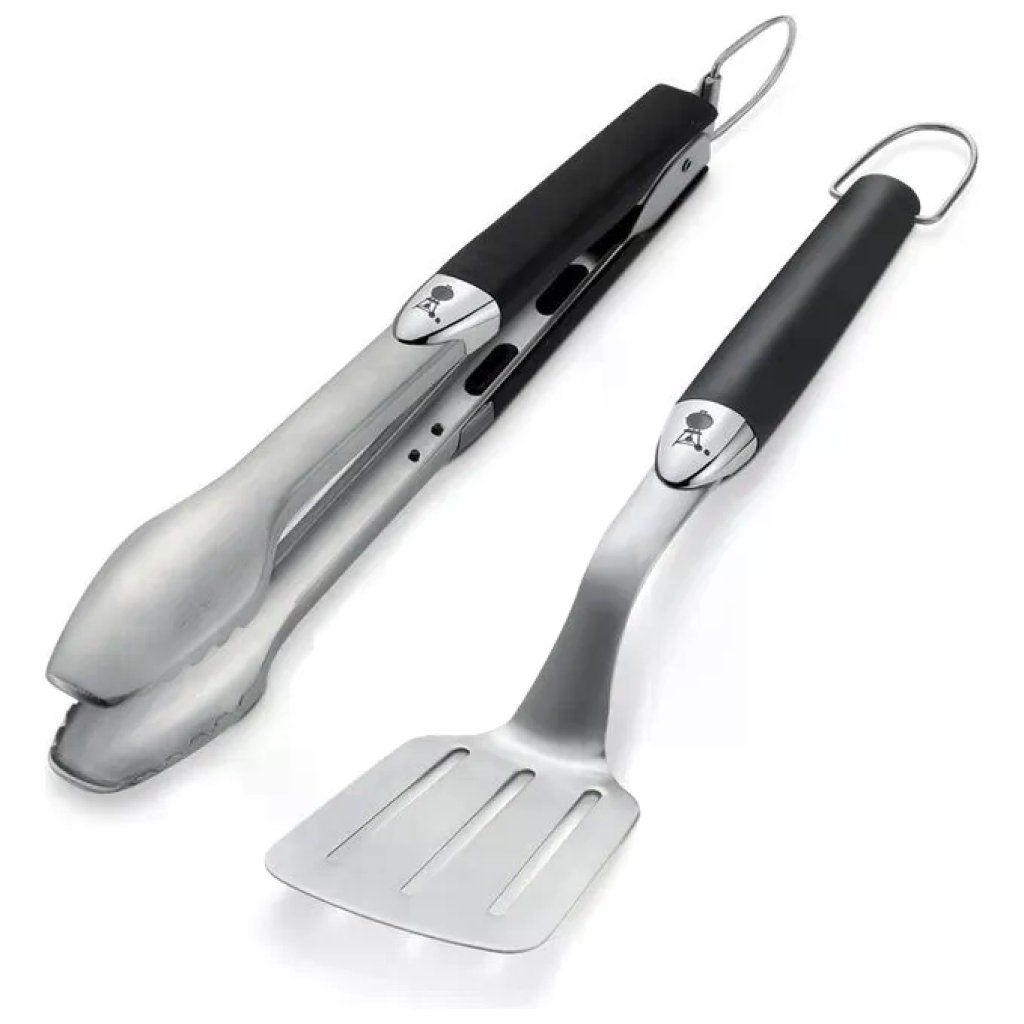 Weber 6645 Set Posate Barbecue 2 Pezzi Pinza e Spatola Acciaio Inox Lavabili in Lavastoviglie Weber 6645 Set Posate Barbecue 2 Pezzi Pinza e Spatola Acciaio Inox Lavabili in Lavastoviglie