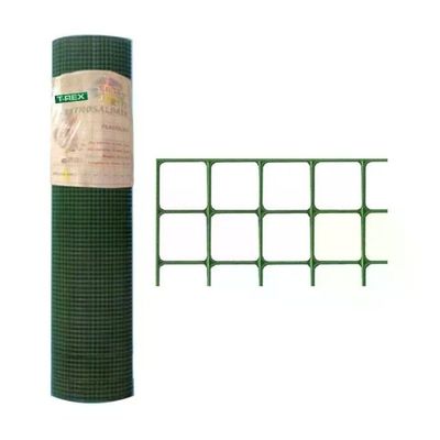 T-REX Rete elettrosaldata zincata e plasticata 13x13 mm, 80 cm x 10 m