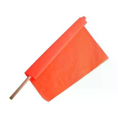3G Bandierina Segnaletica Arancio Fluorescente 60 x 80 cm con Manico da 90 cm