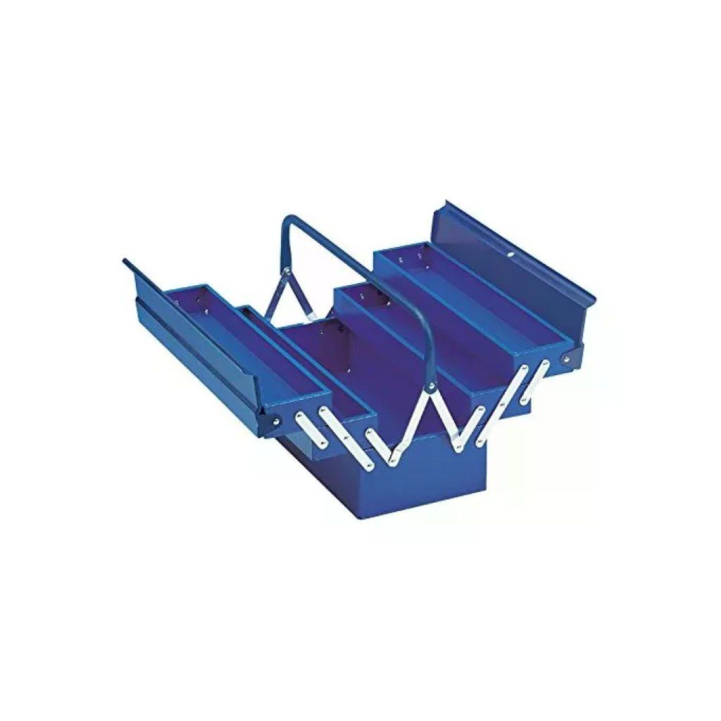 MR Mondial 2005000 – Cassetta portautensili in lamiera, 5 scomparti, 43 × 21 × 21 cm, blu