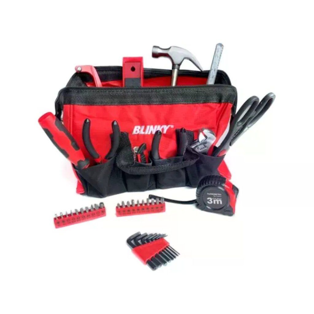 VIGOR-BLINKY BLINKY JOBY Set di Utensili in Borsa, 47 Pezzi, Rosso VIGOR-BLINKY BLINKY JOBY Set di Utensili in Borsa, 47 Pezzi, Rosso