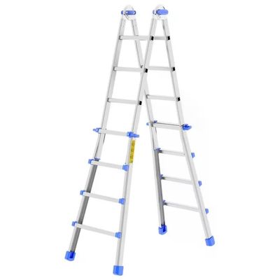 Colombo New Scal EIFFEL 4+4 Scala Telescopica Pieghevole in Alluminio Altezza Max 3