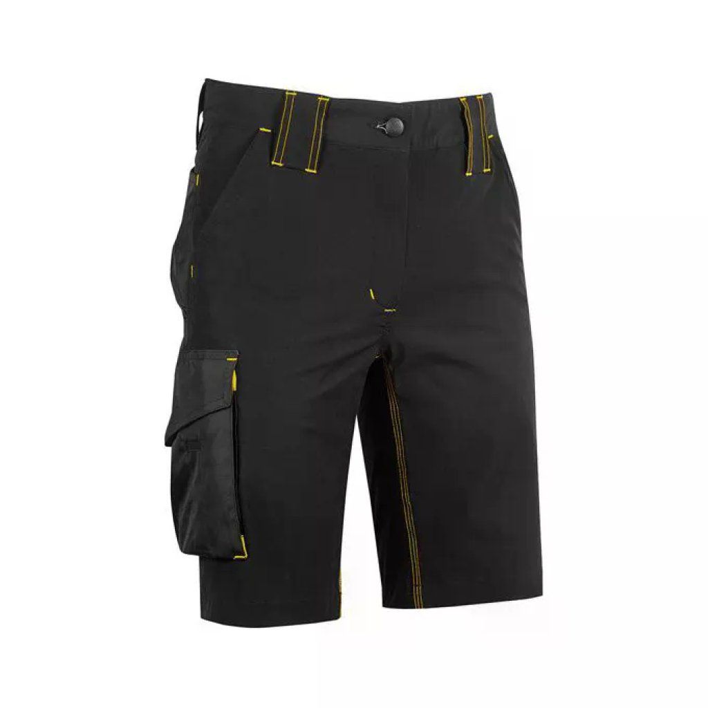 U-Power Mercury FU196BC-M Bermuda da Lavoro Slim Fit Stretch, Black Carbon, Taglia M