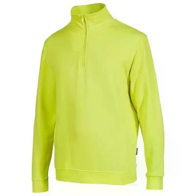 U-Power TAUTRA WEY295YY – Felpa da lavoro uomo giallo fluo, mezza zip