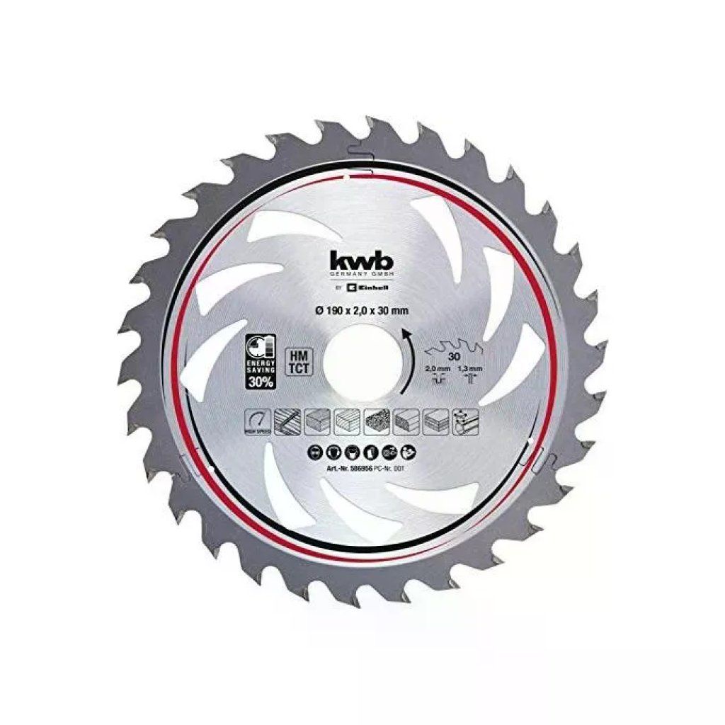 KWB Lama circolare HM 190 mm, 30 denti