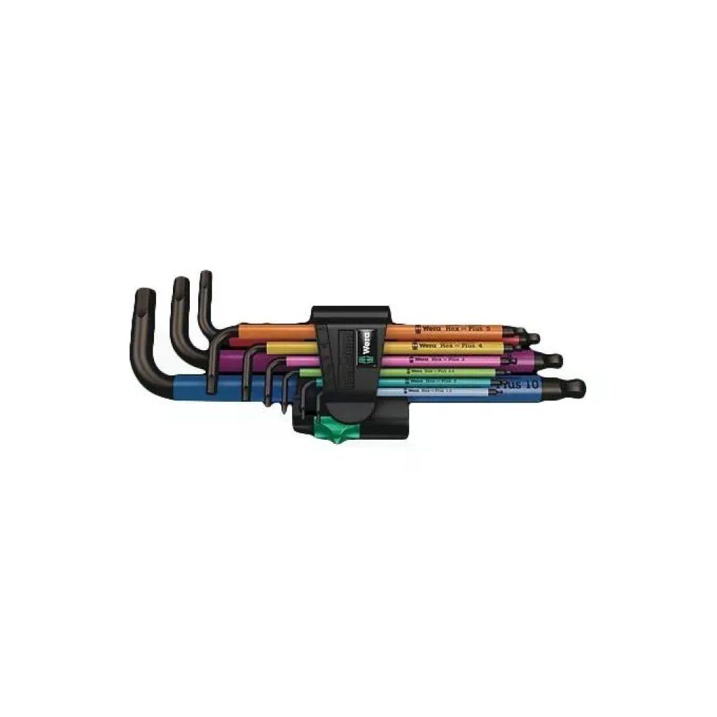 Wera 950 SPKL/9 SM N – Set di 9 chiavi a brugola metriche Hex-Plus con punta a sfera Wera 950 SPKL/9 SM N – Set di 9 chiavi a brugola metriche Hex-Plus con punta a sfera