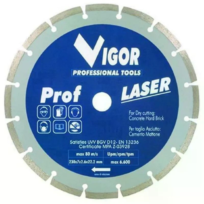 VIGOR-BLINKY VIGOR Disco diamantato a settori 230 mm per taglio a secco VIGOR-BLINKY VIGOR Disco diamantato a settori 230 mm per taglio a secco