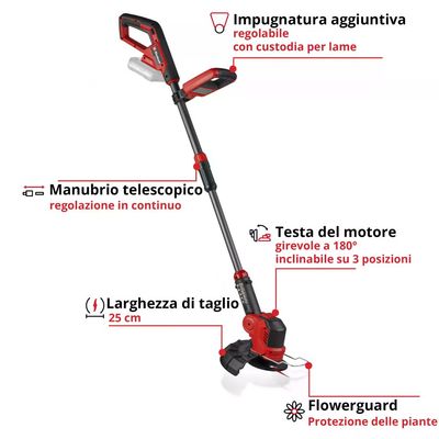 Einhell GE-CT 18/25 Li-Solo Tagliabordi a Batteria 18V Einhell GE-CT 18/25 Li-Solo Tagliabordi a Batteria 18V
