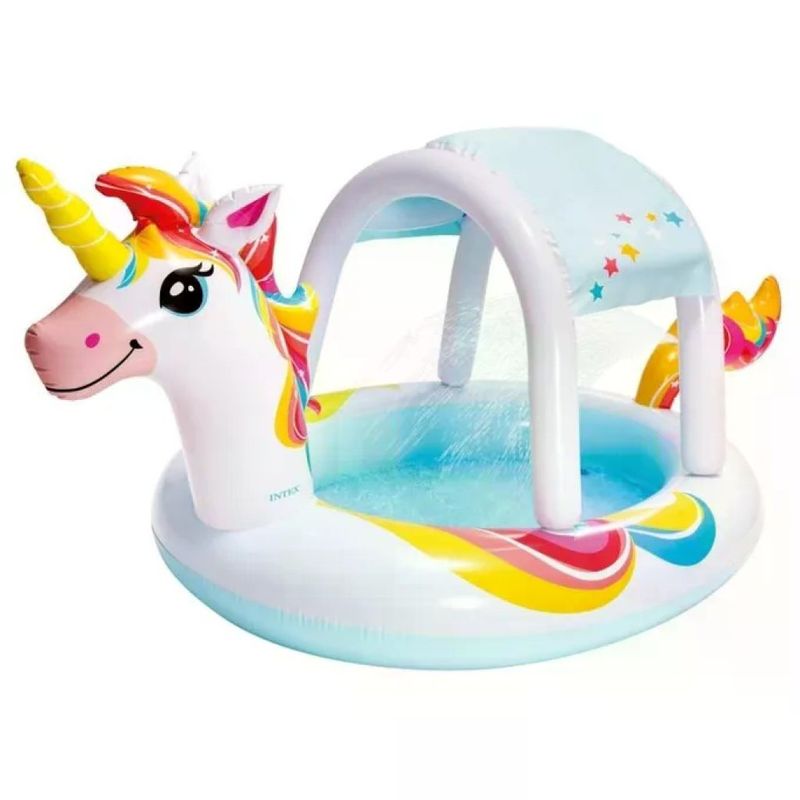 Intex 58435NP Piscina Gonfiabile Unicorno con Getto d’Acqua