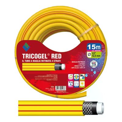 Vigor-Blinky Tricogel Red – Tubo da Giardino 25 m, 4 Strati, 1/2”