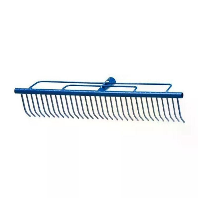 AGEF Rastrellone in Acciaio a 32 Denti Piatti, Senza Manico – 56 cm
