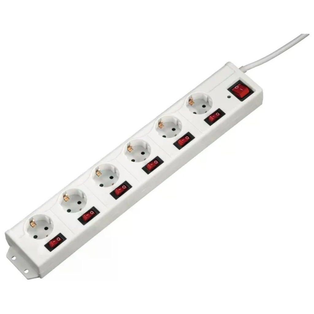 Hama 137239 Ciabatta Multipresa 6 Prese con Interruttori e Protezione da Sovratensione Hama 137239 Ciabatta Multipresa 6 Prese con Interruttori e Protezione da Sovratensione