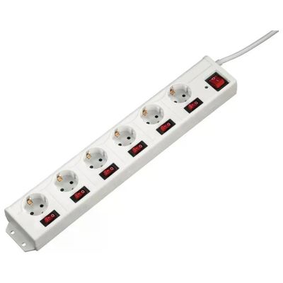 Hama 137239 Presa Multipla 6+1 Prese Singolarmente Commutabili con Protezione da Sovratensione 1