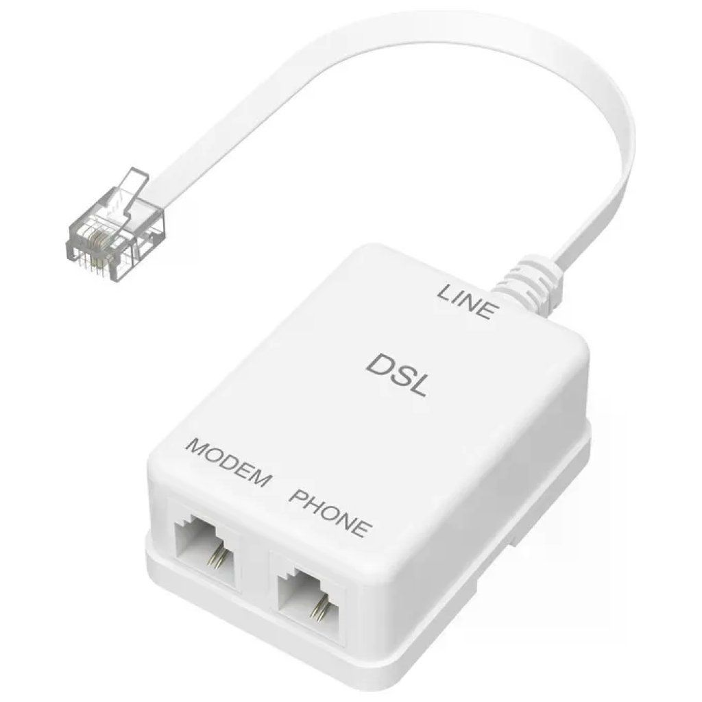 Hama Filtro ADSL con spina e 2 prese modulari 6P4C