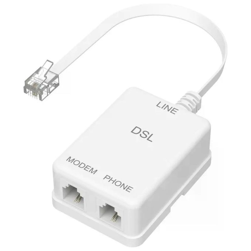 Hama Filtro ADSL con spina e 2 prese modulari 6P4C