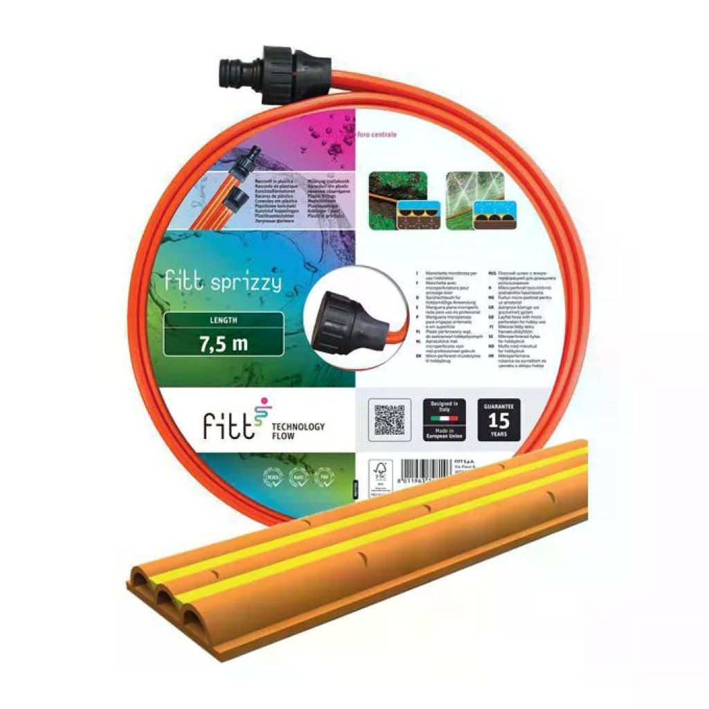 FITT Sprizzy tubo microforato per irrigazione 15 m, anti-UV, arancione FITT Sprizzy tubo microforato per irrigazione 15 m, anti-UV, arancione