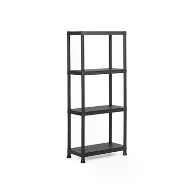 Keter Plus Scaffale in Resina Nero, 4 Ripiani Keter Plus Scaffale in Resina Nero, 4 Ripiani