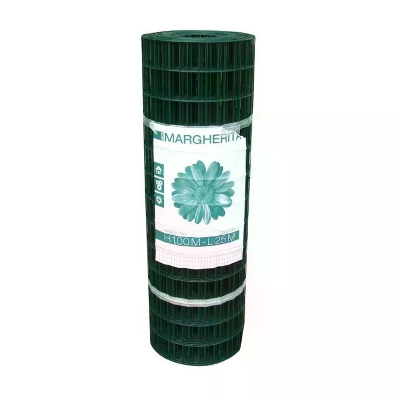 Cavatorta Margherita – Rete Elettrosaldata Plastificata Verde, Rotolo 1 × 25 m