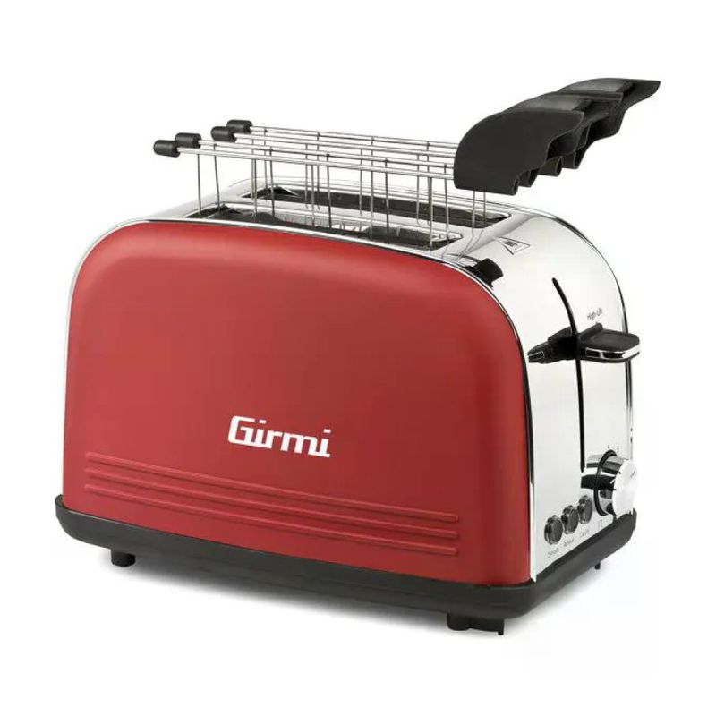 Girmi TP5702 Tostapane 2 Fette 800 W Rosso e Inox