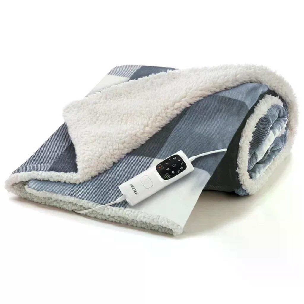 Imetec 26031 CaldoPlaid Coperta Elettrica Riscaldabile 160x120 cm 150W 6 Temperature Tecnologia Adapto
