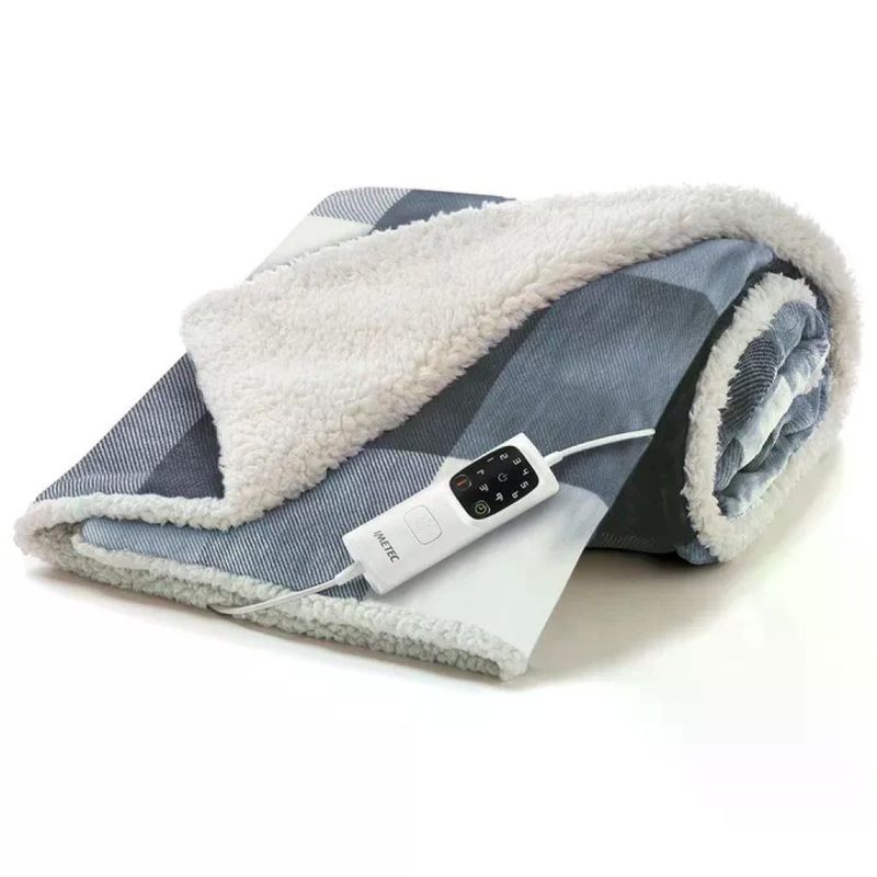 Imetec 26031 CaldoPlaid Coperta Elettrica Riscaldabile 160x120 cm 150W 6 Temperature Tecnologia Adapto