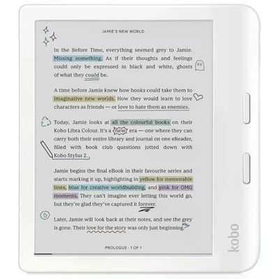 Kobo Libra Colour eReader 7" E Ink Kaleido 3 Bianco